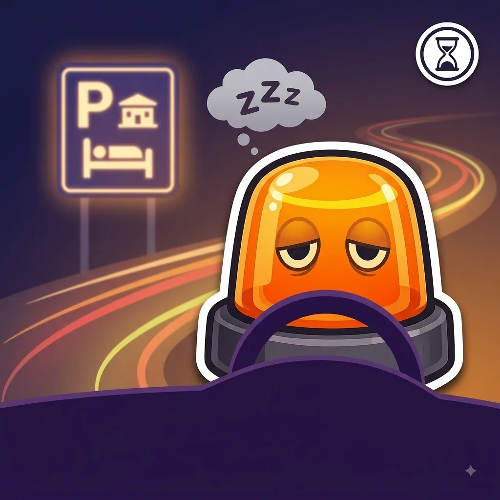 Bali bostezando al volante, recordando parar a descansar cada 2 horas