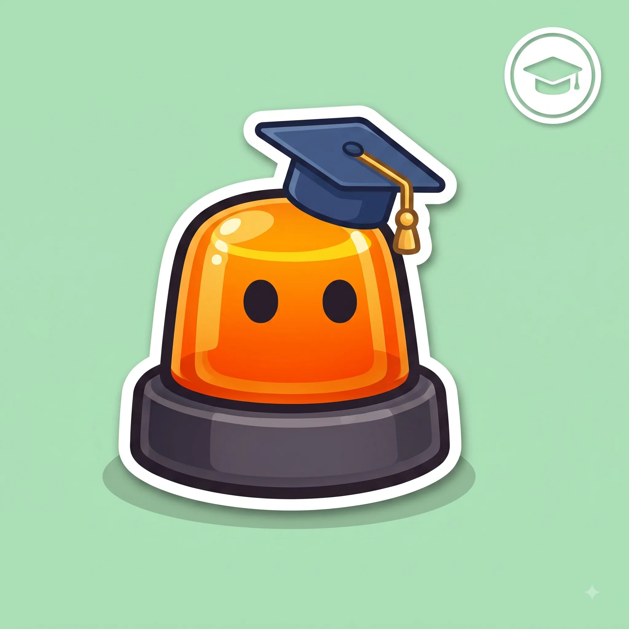 Bali con un birrete de graduado señalando el curso para recuperar puntos